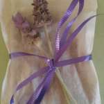 Make this lovely and aromatic dryer sachet with fragrant herbs as an eco-friendly dryer sheet replacement. Photo copyright Karen Peltier.