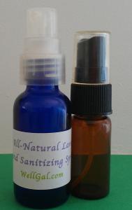 Glass cobalt blue and amber spray bottles, which are available in many different sizes, such as 1, 2, and 4 ounces, are another option to use for your non-toxic, homemade natural hand