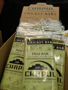 Chapul's Thai Bar comes in at 190 calories and features coconut, ginger, cricket flour and lime, but it does have other ingredients as well, such as dates, almond butter, cashews, and