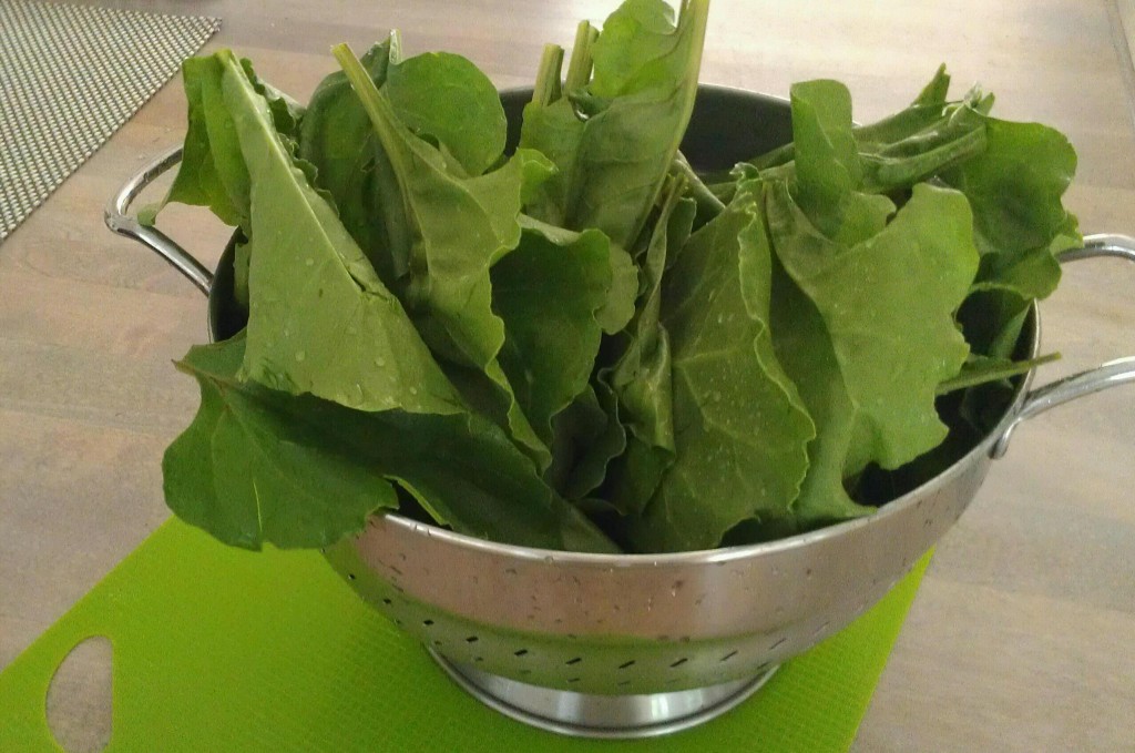 Save time by washing the beet leaves and letting them air dry in a colander a few hours ahead of time.
